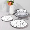 Yinshine 12pcs Melamine Dinnerware Set, Dinner Dishes Set for 4,