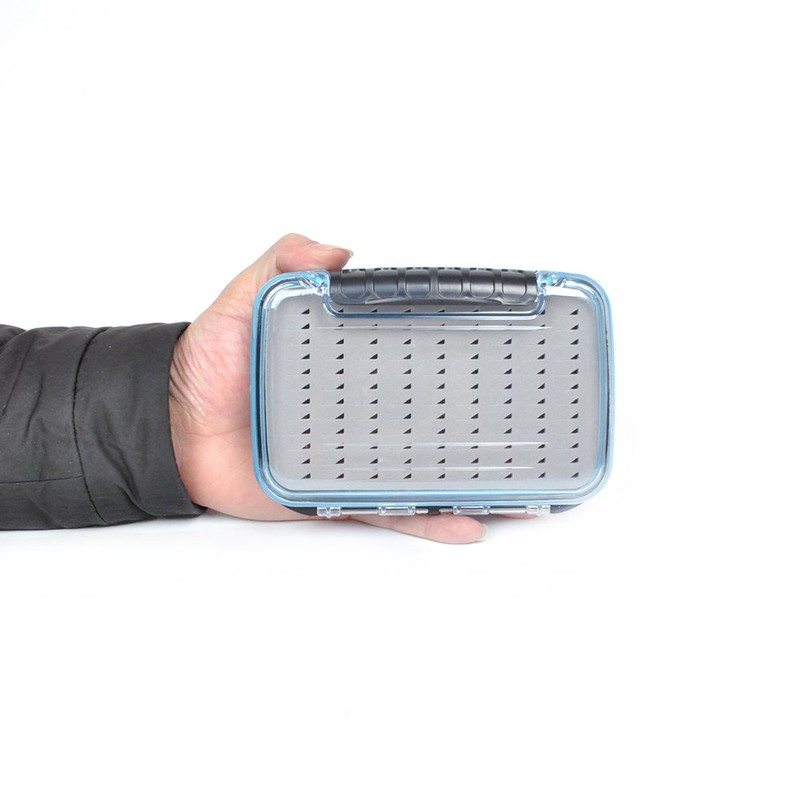 Dr.Fish Waterproof Fly Fishing Box Slit Foam Easy Grip Flies