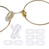 5 Pairs Slip-on Nose Pads Covers,Soft Silicone Eyeglasses Nosepads Anti-Slip