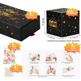 Giftota Money Gifts Birthday, Upgrade DIY Surprise Box, Happy Birthday Pop Up Explosion Box with Confetti, Gift Box Birthday for Parents, Lovers and Friends - Black