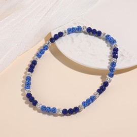 Xeyai Baseball Beaded Necklace for Men Women, 18" Inspired Bling Rhinestone Drip Accessories for Men Sparkly Ice Collection Baseball Chain Ice Necklace Sports Jewelry Gift Accessory