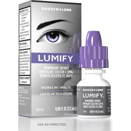 Eye Drops for Red Eyes, Redness Relief for Brighter Looking Eyes, Fast-Acting Formula, Long-Lasting Comfort, 0.08 Fl Oz (2.5 mL)