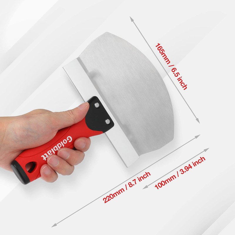 Goldblatt 2 Pieces Bucket Scoop for Drywall, Plaster - Stainless