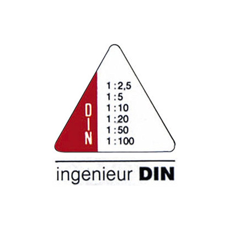 Rumold 150/150KE/DIN/30 Triangular Architect's Scale 30 cm Engineer DIN Plastic