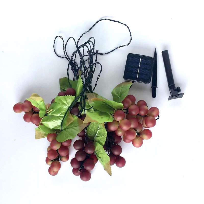 keeda Solar String Lights with Vines, Waterproof 80 LED Grape