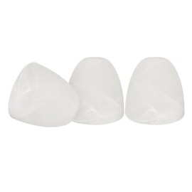 3 Pack Bell Shaped Alabaster Glass Shade, Traditional Style Lighting Fixture Shade Replacement for Ceiling Fan Lights Wall Light, Lipless with 1-5/8-inch Fitter Opening