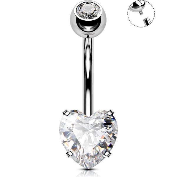 OUFER 14G Titanium Belly Button Piercing 8/10/12/14/16 mm Belly Button