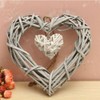 zaoalife Valentines Wreath, Heart Shape Wicker Woven Wreaths,Heart Shaped Wreath
