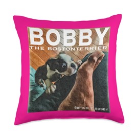 Curious Bobby Throw Pillow