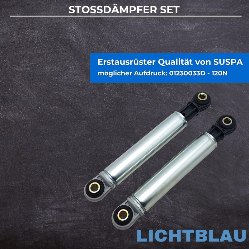Light Blue 2x Suspa Shock Absorbers 4500826 4151285 Miele Washing