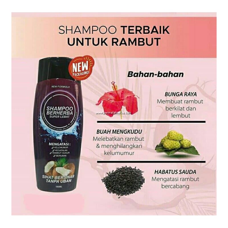 DHERBS SUPER LEBAT SHAMPOO 180 ml