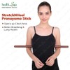 StretchNHeal Multipurpose Wooden Pranayama Stick – Lung Opener for Fuller