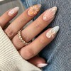24Pcs 3D Flower Press on Nails Medium Almond Fake Nails
