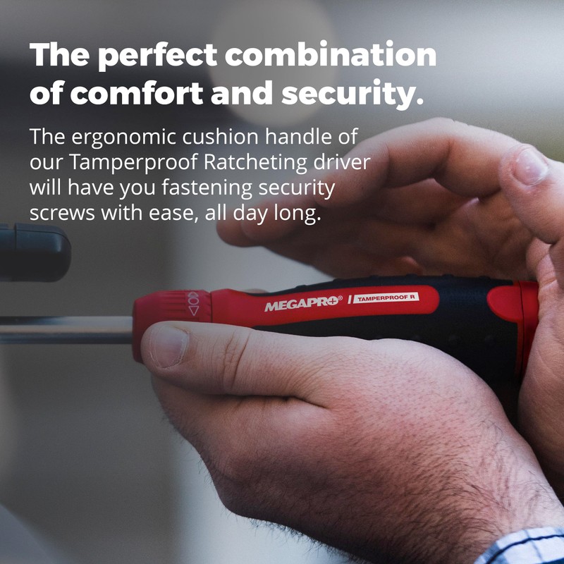 Megapro Tamperproof Security Screwdriver Set | Multi-Bit Screwdriver with ¼”