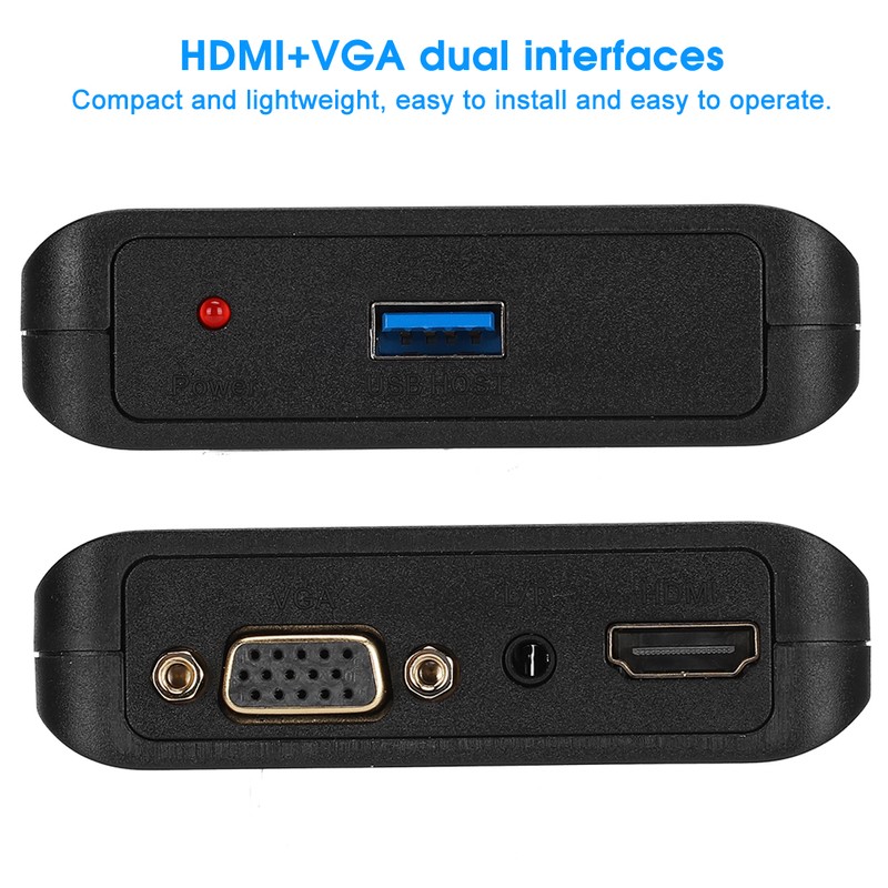 USB 3.0 to HDMI VGA Converter Extender HD Video Audio
