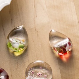 ADERIA F71763 Tsugaru Vidro Agoro Drops Chopsticks Rest, 5 Pieces, Made in Japan, Fashionable, Cute, Glass Gift, Women's, Mother's Day, Father's Day, Couples, Housewarming, Marriage, Greetings,