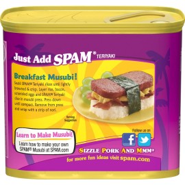SPAM Teriyaki Canned Luncheon Meat 12 Ounce Pack of 12 Fully Cooked Pork