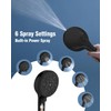 Filtered Shower Head with Handheld Matte Black, BOWGER 6 Modes