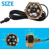 2Pcs RGB 1/2" NPT Boat Drain Plug Lights IP68 Waterproof