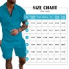 Fastkoala Men's Tracksuit Outfit Set Two Piece Button Suits Summer