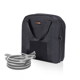 WISEPRO 15 Inch Jumper Cable Bag, Heavy Duty Cable Storage Bag, Water Resistant Cable Organizer Bag for Jumper Cable, EV Charging Cables, Cords and Hoses (15 Inch Black)