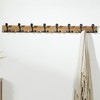 SKOLOO 43-Inch Wood Burnt Coat Rack Wall Mount with 8
