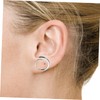 BESPORTBLE 2pcs Hypoallergenic Gold Hoop Earrings Women Spiral Twisting Helix