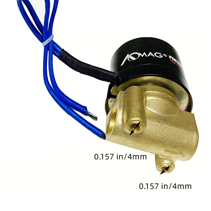 1/4" NPT Brass Electric Solenoid Valve 12V DC Normally Closed