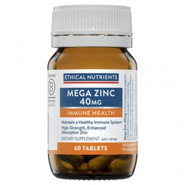 Ethical Nutrients Buy Ethical Nutrients Mega Zinc 40 mg 60 Tablets Online