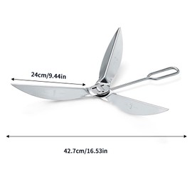 Xiciki 22-1/2 Inch One-Touch Cleaning System Kit for Weber, Thickened Heat Resistant Kettle Barbecue Replacement Parts for Weber, Grill Replacement Parts Compatible with Weber 7444