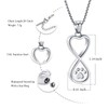 Oinsi Infinity Love Pet Cremation Jewelry for Ashes of Dog/Cat
