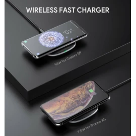 AUKEY Wireless Charger Qi Certified, Fast Wireless Charging Pad with 10W, 7.5W a