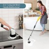 9 Heads Electric Spin Scrubber Cordless Bathtub Power Scrubber Cleaning