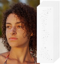 Glitter Freckles Face Tattoo - Silver Glitter Speckles - Glow Up Makeup Patches - Cute Makeup Accessories for Women - 10 Sheets