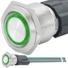 15Amp Latching Push Button Switch 19mm Green 12V 24V Power