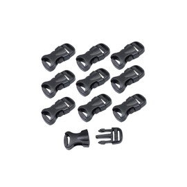 BAIWOAK Quick Release Buckles 15mm/20mm/25mm/32mm/38mm/50mm, Double Adjustable Plastic Buckle Clips for Backpack Straps, black