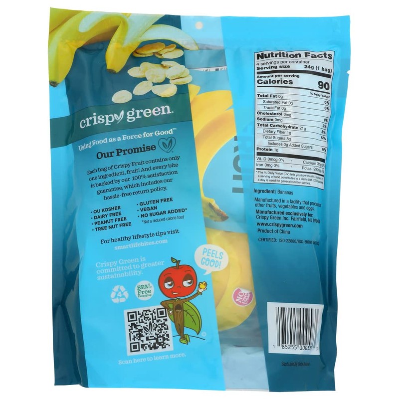 CRISPY GREEN Freeze Dried Banana, 3.39 OZ