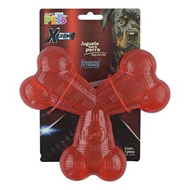 Fancy Pets Juguete Xtreme Hueso Triple Rojo para Perro Tamaño Grande