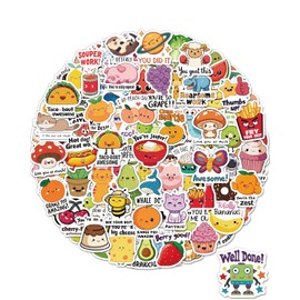 pcnearty 100 Pcs Cute Stickers for Kids, Waterproof Water Bottle Stickers, Vinyl Sticker Pack, Party Favors, Goodie Bag Stuffers, Treasure Box & Classroom Prizes for Elementary Students - No-Repeat