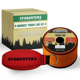 FORESTER Arborist Throw Line Kit | 15oz Throw Weight & 166ft Rope | Ultra Slick 100% Polyester Rope | Arborist Equipment For Tree Climbing
