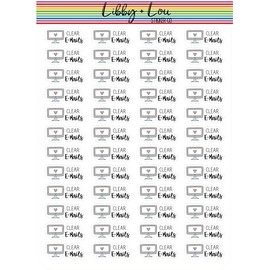 Clear Emails Planner Stickers | Libby and Lou Sticker Co
