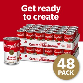 Campbell's Condensed Cream of Mushroom Soup, 10.5 oz Can (Case of 48)
