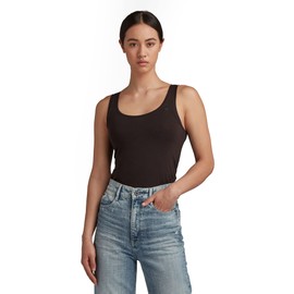 G-STAR RAW Women's Base R T Wmn Tanktop Vest, Black (Black 990), Large