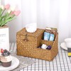 BTSKY Household Seagrass Facial Tissue Box With Two Side Storage