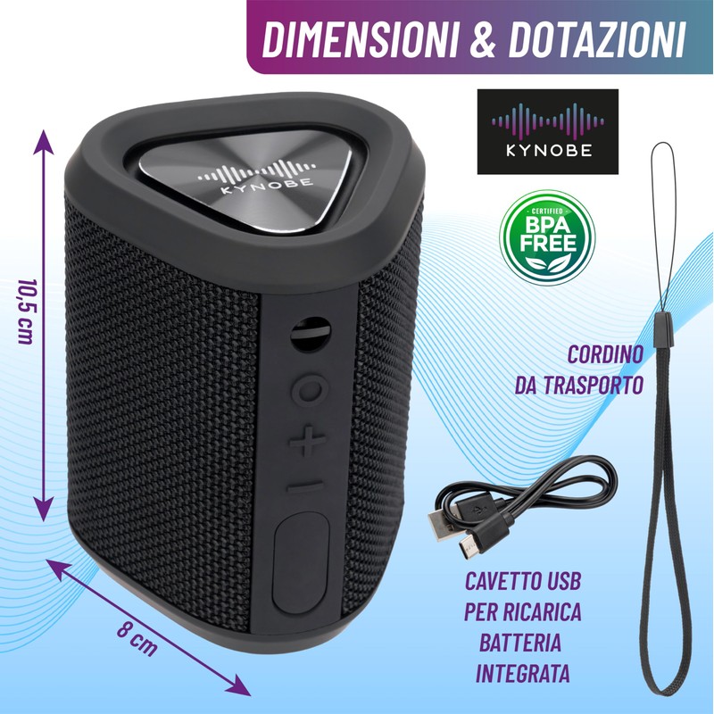 Tragbarer Bluetooth-Lautsprecher – Leistungsstarker Bluetooth-Lautsprecher mit hochwertigem Audio und kompaktem