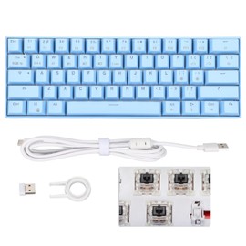 READSON Mechanical Keyboard 61 Keys RGB 3 Modes Support Wireless Compact Ergonomic Wide Compatibility Gaming KeyboardBlack Axis Body