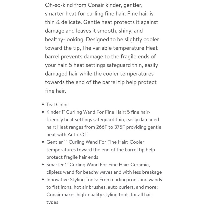 CONAIR NEW OH SO KIND For Fine Hair Variable Temperature