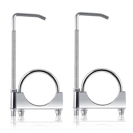 2 PCS Exhaust Hanger, 2.5 Inch Universal Clamp On Exhaust Hanger U Clamps Galvanized Clamp with Hangers Heavy Duty for Car Truck 2.5" Tail Pipe