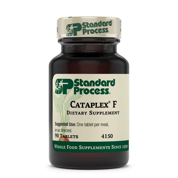 Standard Process Cataplex F - Whole Food Supplement, Thyroid Support, Metabolism, Skin Health, and Hair Health with Vitamin B6, Iodine, Flaxseed Oil - 90 Tablets