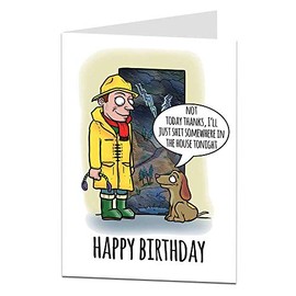 Funny Dog Birthday Card I'll Just S*it Somewhere in The House Tonight!